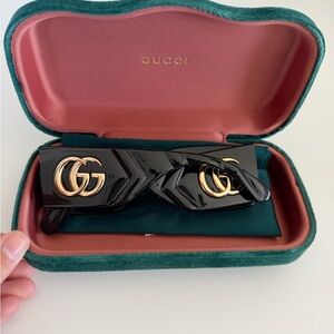 Gucci Black sunglasses with Gold Accents